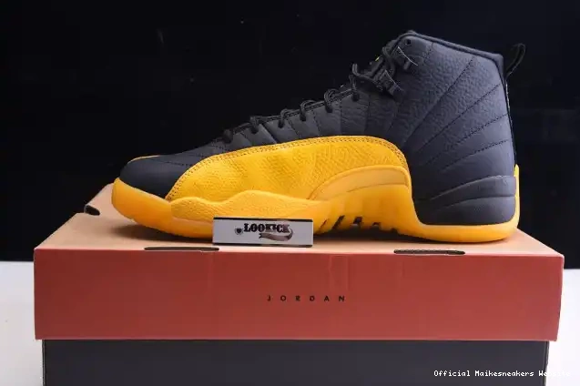 Official Maikesneakers Black Gold 130690-070 Jordan Retro 12 Air University 0521